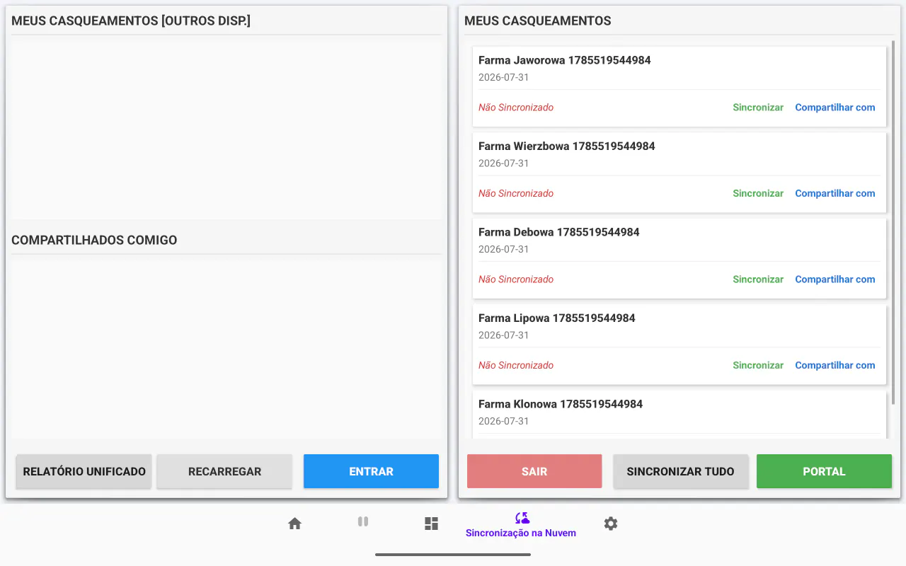 Cloud Sync no Cownt — sincronização dos casqueamentos entre aparelhos e compartilhamento dos dados com o produtor — Sincronize os dados e compartilhe com o produtor.